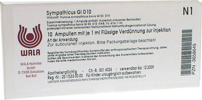 SYMPATHICUS GL D 10 Ampullen